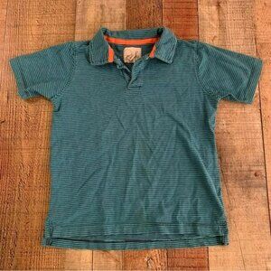 Peek boys blue striped shirt sleeve polo -S